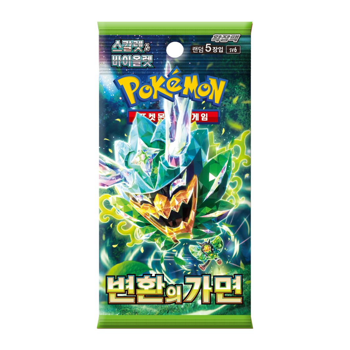 Korean Version for Pokemon Collectible Card Set Scarlet & Violet Expansion Pack & Mask Change 1 Box 30 Packs 150 Sheets Hot