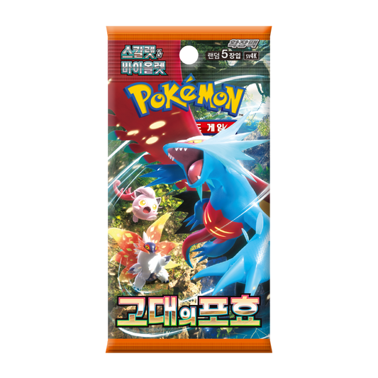For Pokemon Card Scarlet & Violet Expansion Pack Ancient Roar Korean Version 30 Packs 150 Sheets Hot Collectible Products