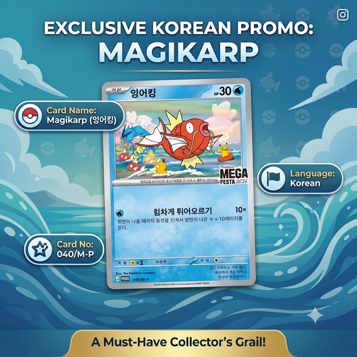(Unopened) Magikarp Promo Card (Korean Ver.)