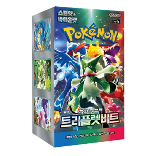 Pokemon Korean Version Collectible Card Scarlet & Violet Expansion Pack Triplet Beat 1 Box 30 Packs 150 Sheets Hot Products