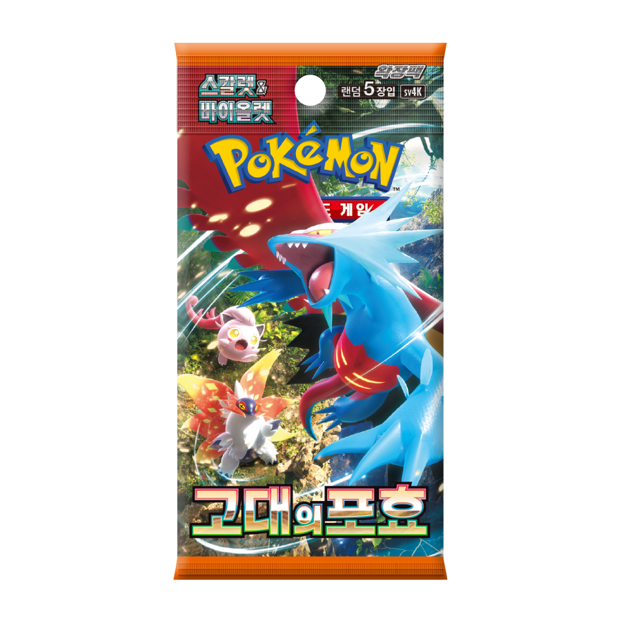 For Pokemon Card Scarlet & Violet Expansion Pack Ancient Roar Korean Version 30 Packs 150 Sheets Hot Collectible Products
