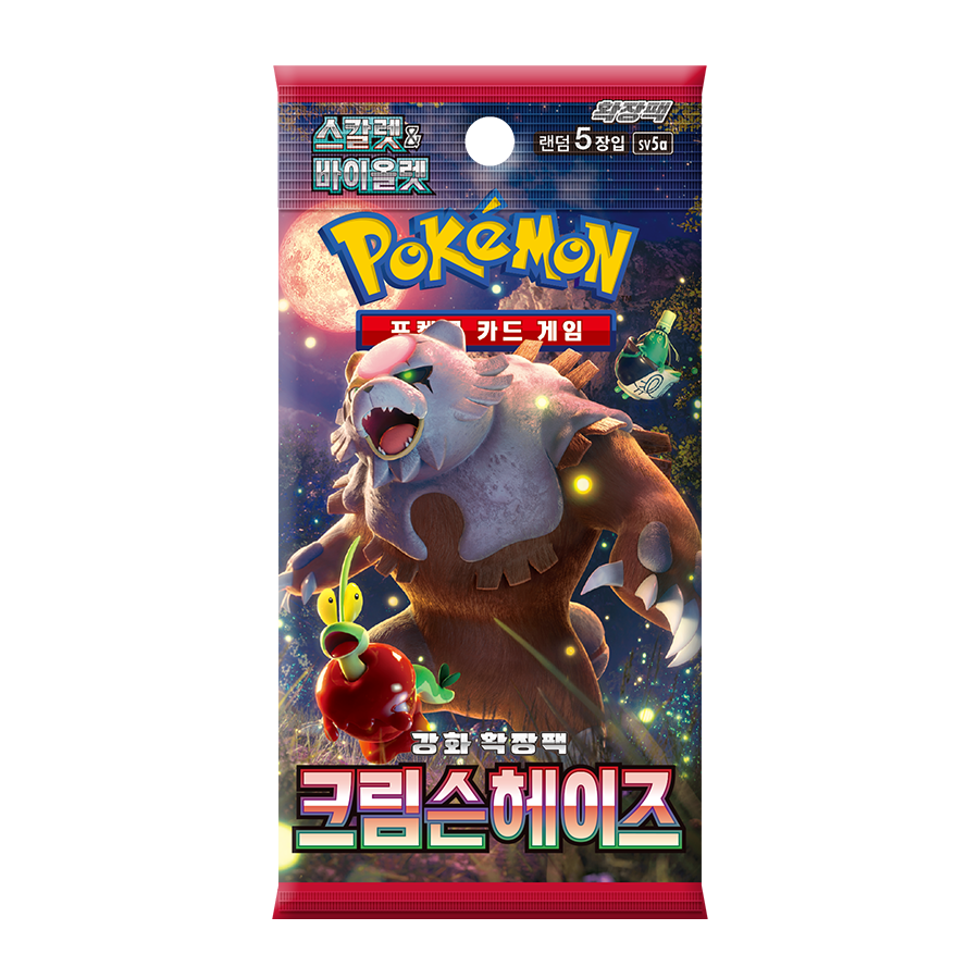 For Pokemon SV9 Crimson Haze Expansion Pack 30-Packs 150-Sheets Box Wholesale TCG Collectible Cards Made in Korea