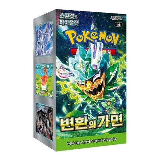 Korean Version for Pokemon Collectible Card Set Scarlet & Violet Expansion Pack & Mask Change 1 Box 30 Packs 150 Sheets Hot